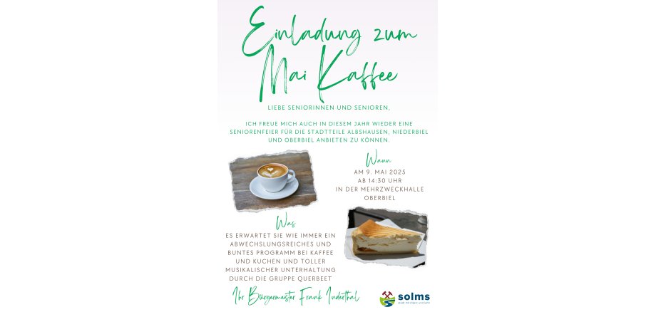 Einladung zum Mai Kaffee - 1