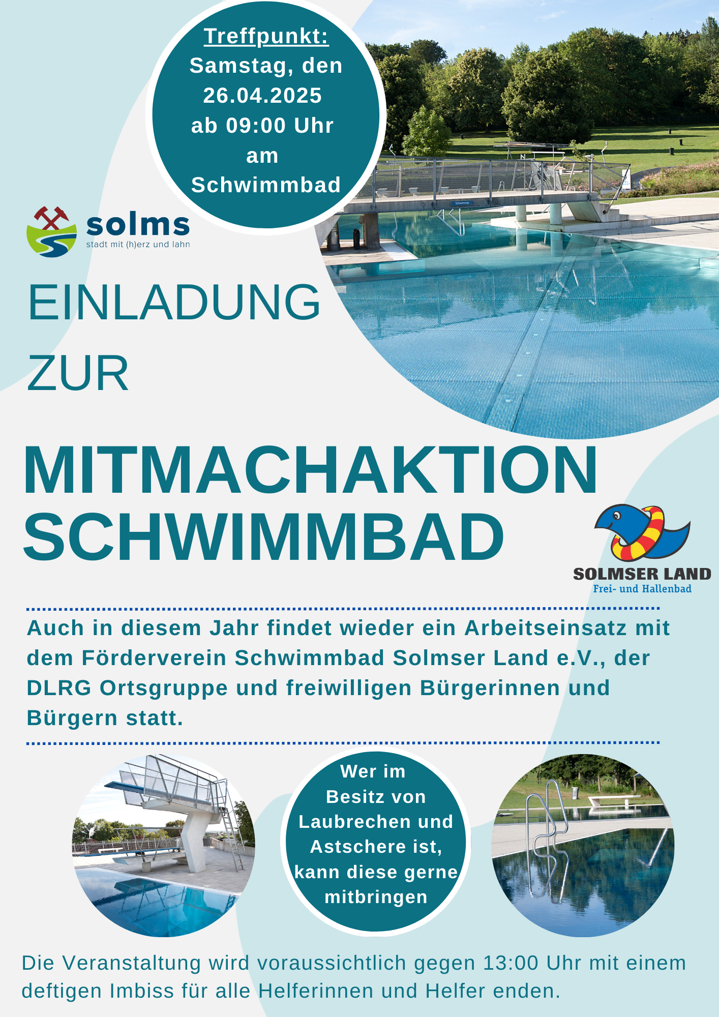 Plakat Mitmachaktion Freibad - 1