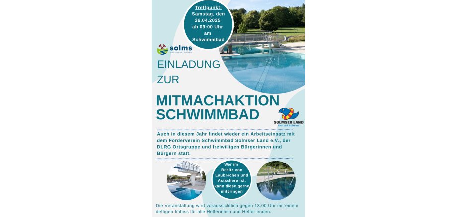 Plakat Mitmachaktion Freibad - 1