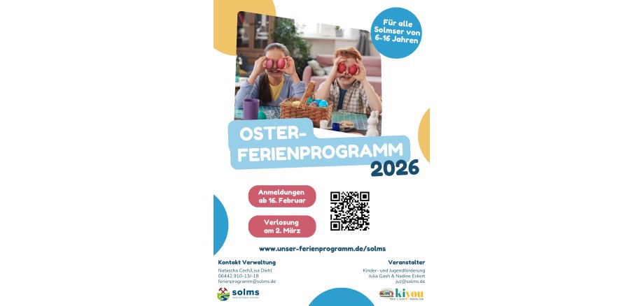 Flyer Ferienprogramm 2026 - Flyer Osterferienprogramm 2026