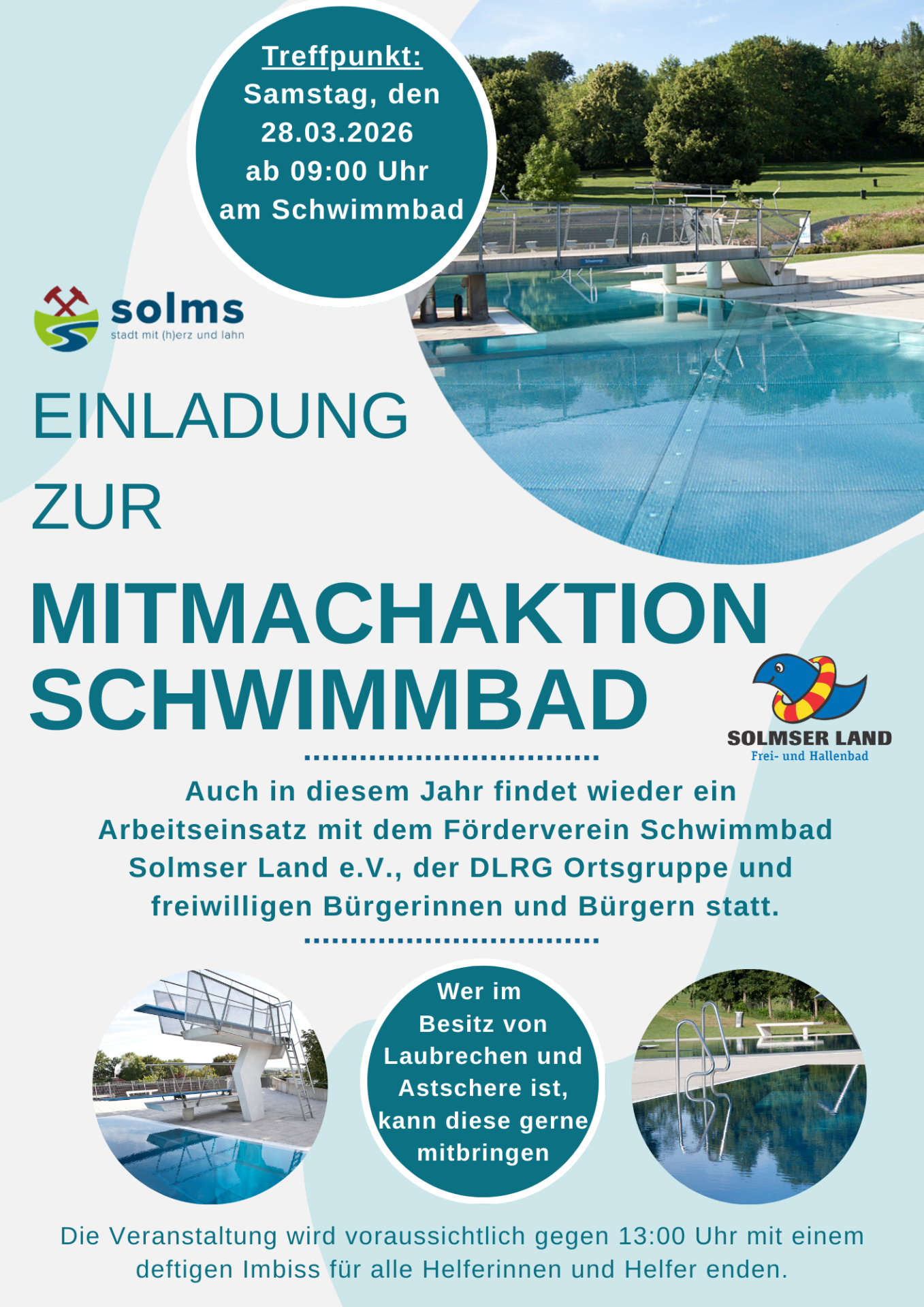 Plakat Mitmachaktion Freibad - 1
