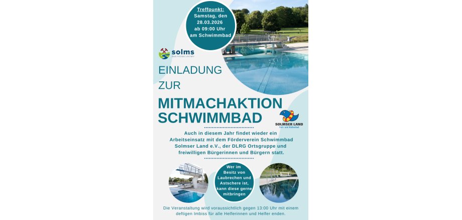 Plakat Mitmachaktion Freibad - 1