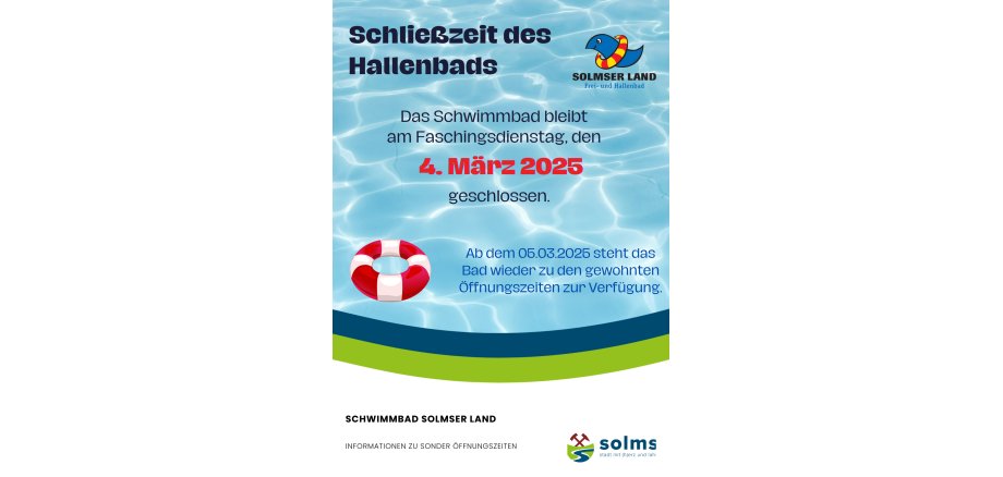 Vorlage Schwimmbad Stadt Solms (Flyer (A4)) - Vorlage Schwimmbad Stadt Solms Flyer