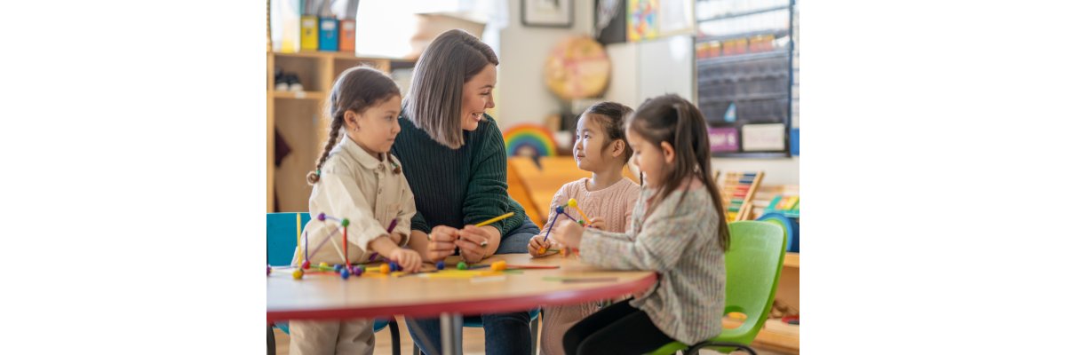 Kindergarten Students with Their Teacher