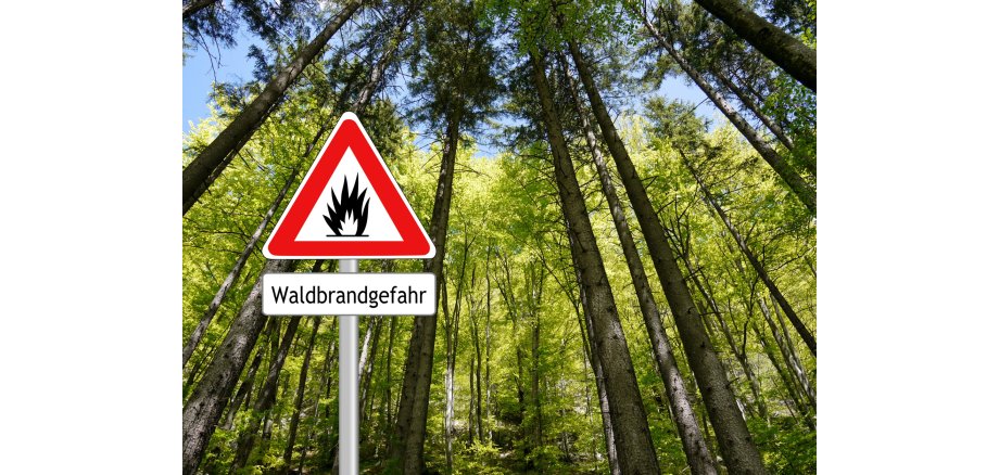 Forest fire danger shield Forest fire danger shield
